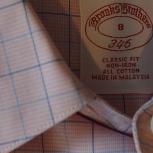 Pink Brooks Brothers non-iron shirt for women